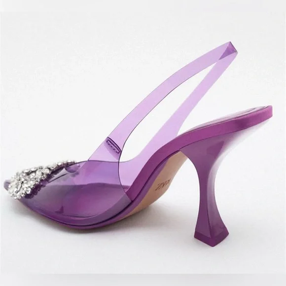 ZARA embellished vinyl heels - Picture 4 of 6